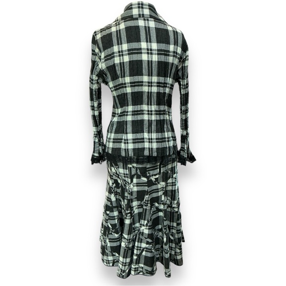 Vintage Alberto Makali 2-Piece Set Size 4 6?wool blend lovely details on skirt - Picture 5 of 16